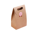 manufacturers custom bag handle thickness square flat colorful makeup gold twisted printed potato chip brown kraft paper bag